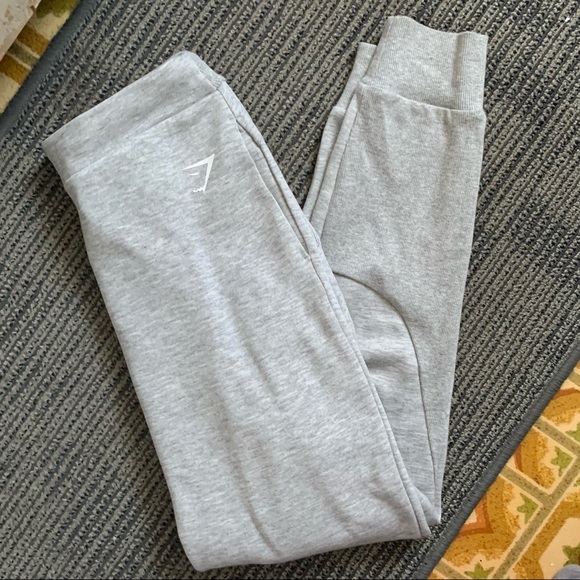 Gymshark ‘Warm Up’ Joggers (XS) - light grey marl - Picture 1 of 9